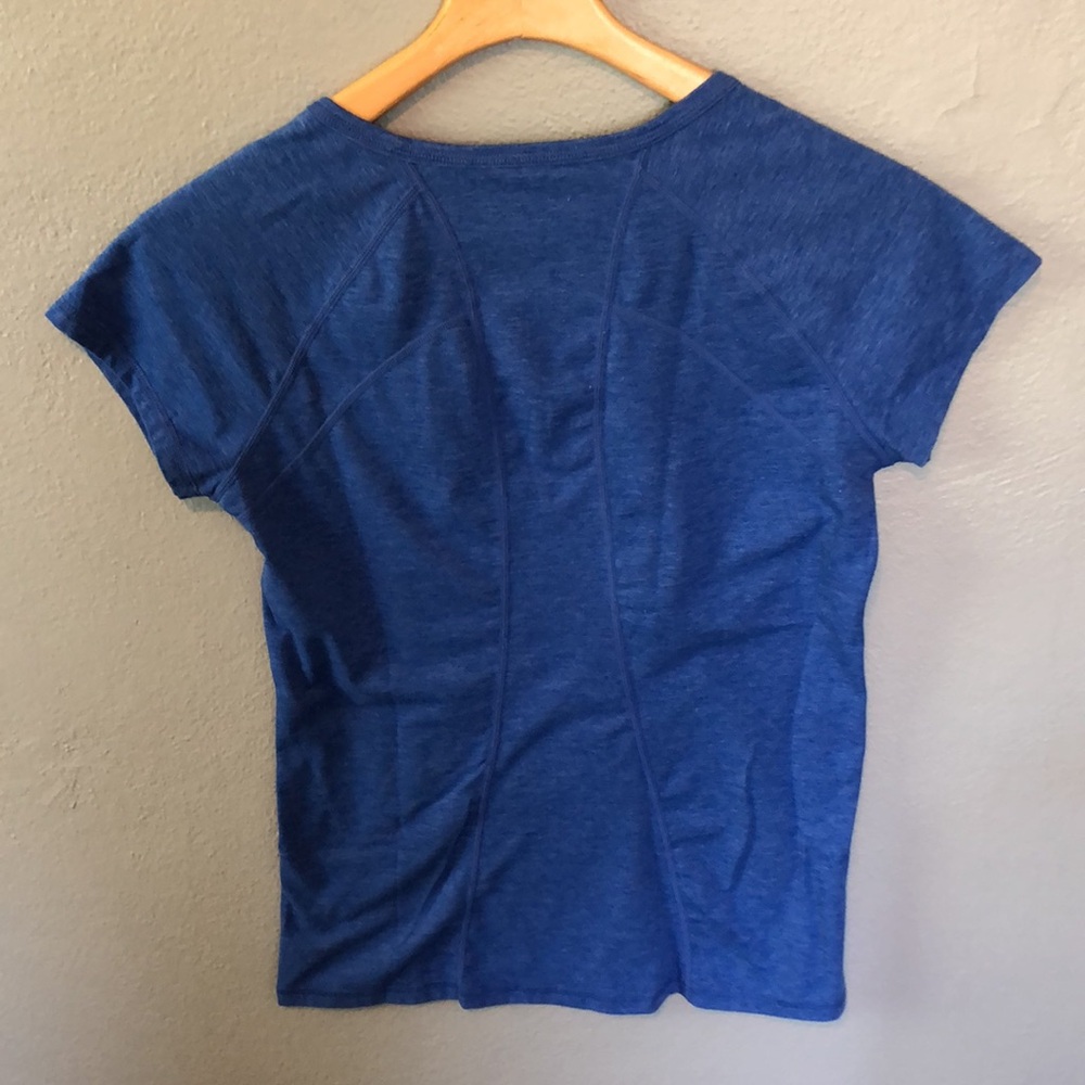 Z by Zella Blue Scoop Neck Short Sleeve Athletic T-Shirt Top Medium - Picture 8 of 8